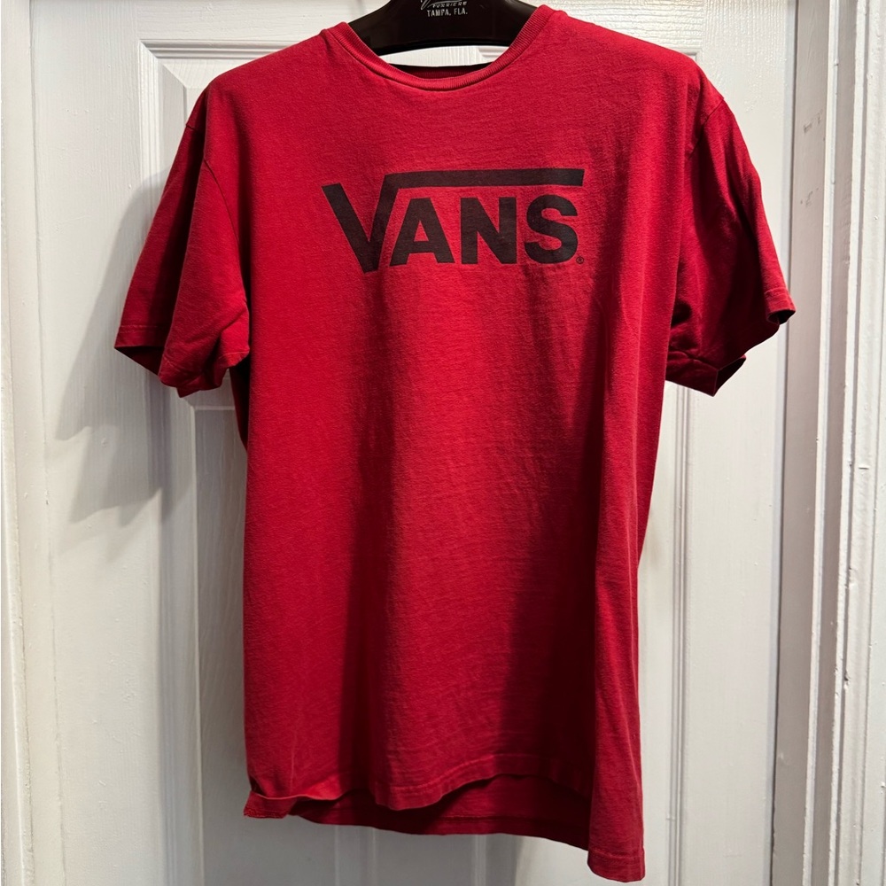 Vans Bold Red Logo Short Sleeve Tee
